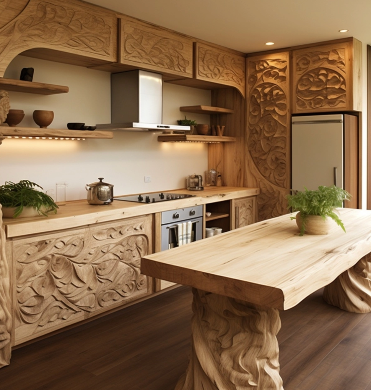 Eco-Friendly Kitchen Remodel in Northeast Ohio By Mr.Countertops Featuring Sustainable Custom Wood Countertops and materials.