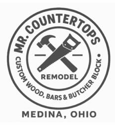 Logo For Mr.Countertops Custom Wood, Bars, Butcher block Countertops in Medina Ohio